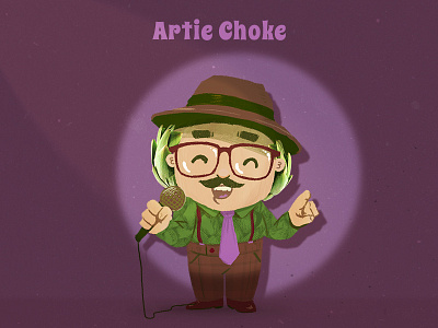 Artie Choke character design illustration