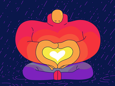 Meditasun 2d character illustration