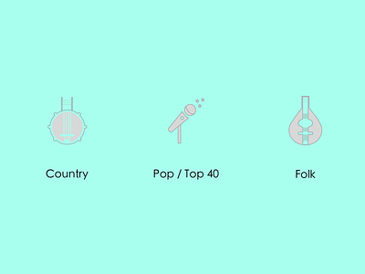 Music Logos 3 country folk logos music pop top40