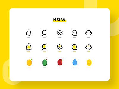 HOW- Iconography app design icon ui