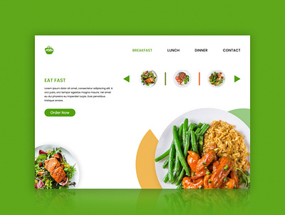 Food landing page app branding food landing page typography ui uiux web website