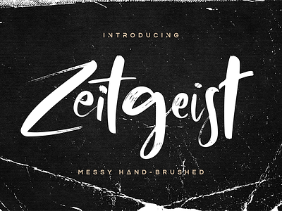 Zeitgeist Font brush calligraphy casual cursive handwritten lettering messy textured typography webfont wild