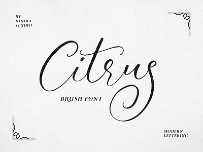 Introducing Citrus Script brush calligraphy decorative elegant handmade invitation lettering natural signature stylish typography wedding