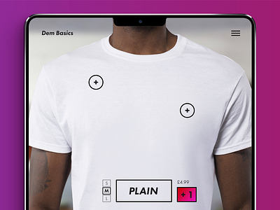 Dem Basics design ecommerce t shirts ui