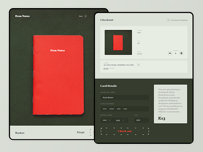 Dem Notes checkout design ecommerce typography ui ux design ui ux uid uidesigner uipractice ux design