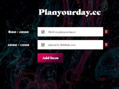 PlanYourDay.cc design typography ui