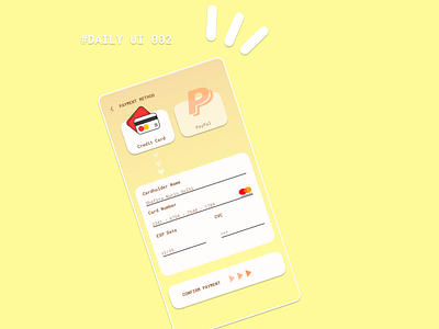 Credit Card Checkout Menu | Daily UI Challenge 002 app checkout credit card dailyui 002 dailyuichallenge design figma minimal mobile payment menu ui