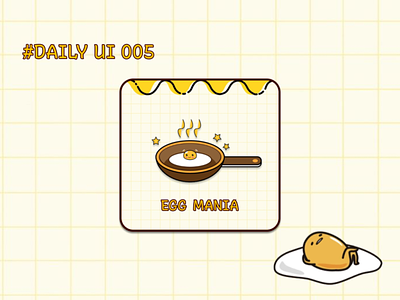 EGG MANIA (Cooking Game) APP ICON | #Daily UI 005 app cooking cute dailyui 005 dailyuichallenge design egg figma icon illustration vector