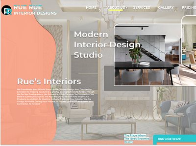 Rue rue interior design architecture branding design illustration interior interior design logo popular shot ui vector website