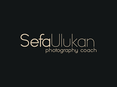 Sefa Ulukan - Logo Design branding dark background logo logo design personal branding photographer photography typeface