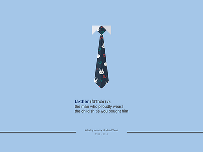 fa·ther : in loving memory of Mesut Yavuz - Poster 1 child childhood daughter father fathers day illustration illustrator memory poster rip tie vector