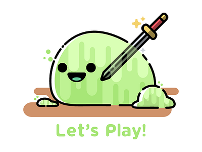 Lets Play DnD: Slime cute d20 dice dnd dungeons and dragons game geek illustration minimal nerd slime vector art