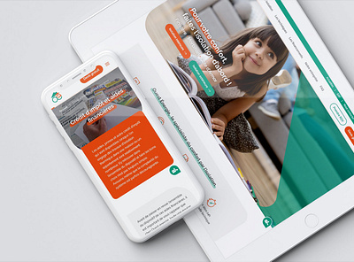 Insulation professional website design branding design graphic design green modern orange ui