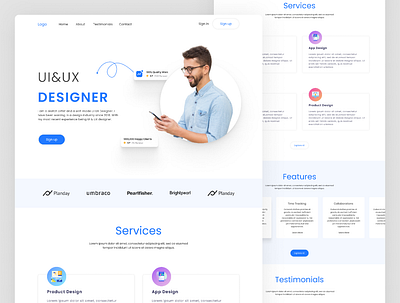 Website Design - Portfolio UIUX app design clean ui complete app design figma illustration logo modern app design ui uiux