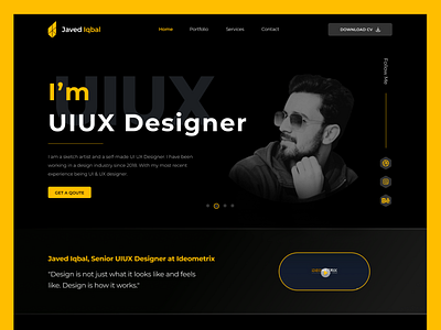 Portfolio Design - UIUX Design app design clean ui complete app design figma portfolio ui uiux website