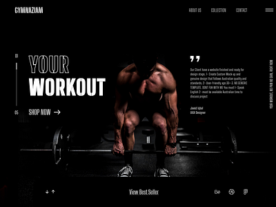 Gymnasium Home Page Design - UIUX Design