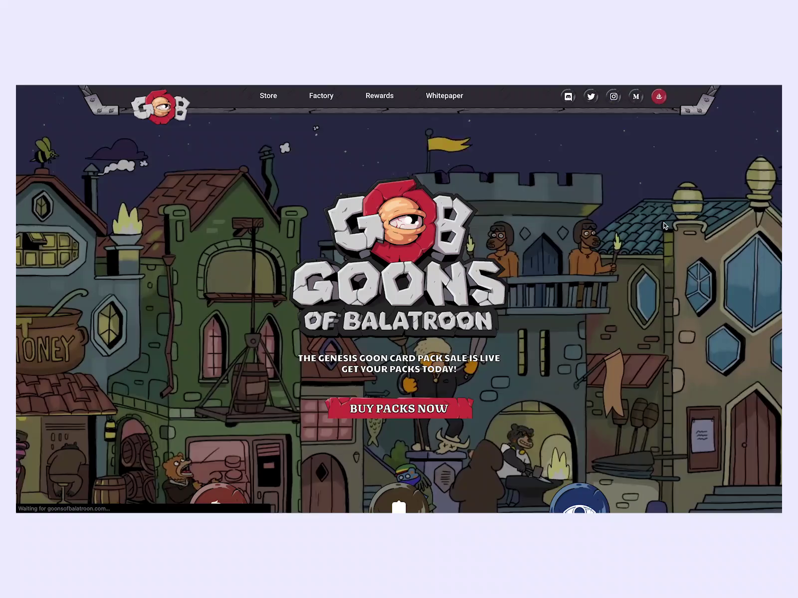 Goons of Balatroon home page by dim chuck for groovyminx on Dribbble