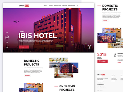 Akfen Reit- Home clean flat home page hotel reit ui ux web website