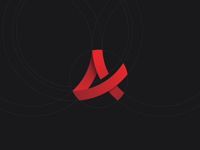 Aesthetix Physique a branding design geometry logo mark red