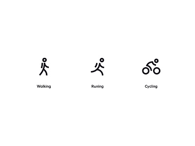 Icons for health app app cycling design health icon run sport ui walk