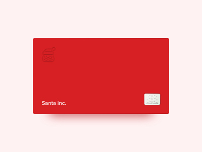 Santa's card. card christmas new year payment santa