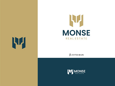 Monse Real Estate Logo Concept branding design elegant elegant logo elegantlogo graphic design illustration logo minimalistlogo monogram