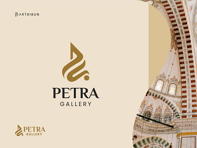 Petra Gallery Logo branding design elegant elegant logo elegantlogo illustration logo minimalistlogo monogram ui