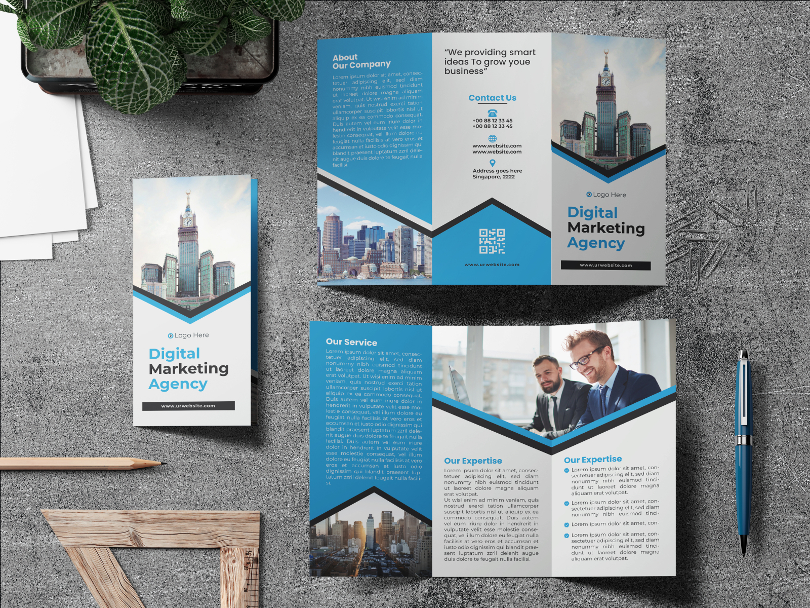 Tri-fold Business Brochure Design by A S Musa on Dribbble