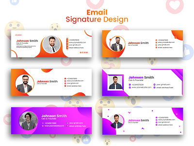 Email signature template or email footer design