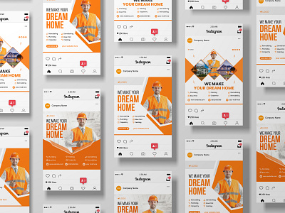 Construction social media post design business post