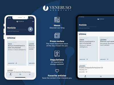 Veneruso Associati App android app app design consulenza del lavoro design finance financial ios mobile ui ui design ux ux design