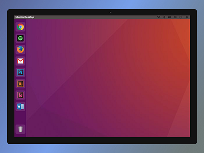 Ubuntu Home Screen Design branding design figma illustration kernel operatingsystem os ubuntu ui