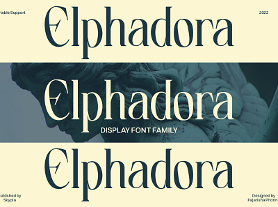Elphadora Display Family italic font