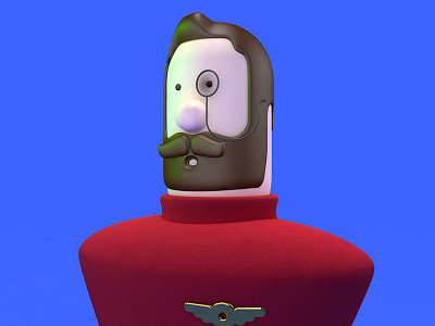 Pilot 3d c4d charachter design character art game man