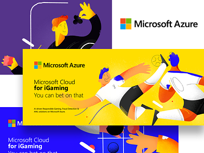 Microsoft Azure | Betting illustrations bet betting cloud design digital illustration microsoft soccer vector