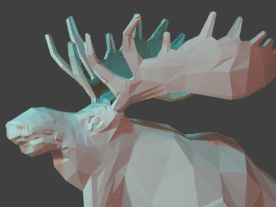 Low poly Moose lowpoly model moose