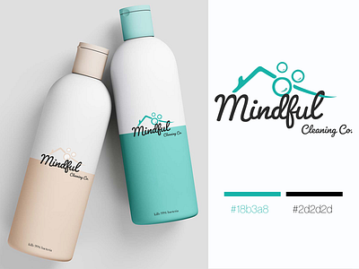 Logo Design - Mindful Cleaning Company branding design graphic design illustration logo typography vector