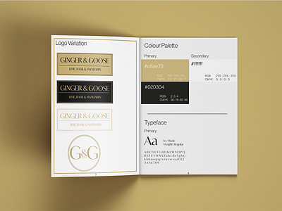 Brand Guidelines - Ginger & Goose branding design graphic design logo typography vector