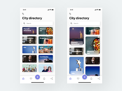 City Directory app screen design android app design flat freelance freelancer hire ios layout minimal ui ux