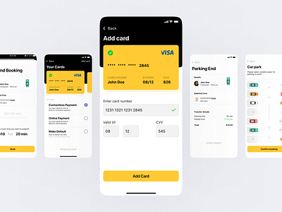 🚘 Car parking app design 🚘 app car design flat ios minimal parking ui ux