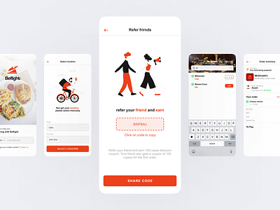 Food delivery app design app car design flat food illustration ios parking tutorial ui ux