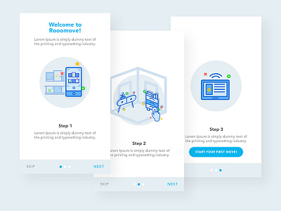 Onbording app design flat design onboarding screen simple ui ux