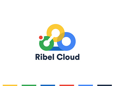Ribel Cloud Logo branding flat logo vector