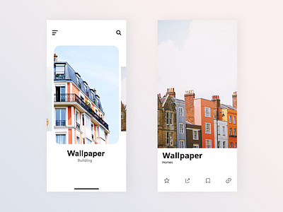 Wallpaper app design app design flat ios minimal ui ux