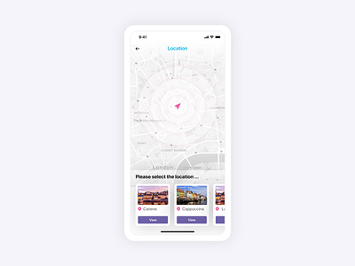 Location based search app screen design app design flat minimal ui ux