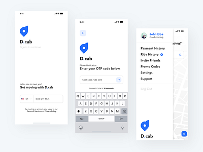 D.cab cab app design