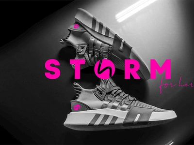 STORM for her activewear bottle brand branding design graphic design illustration logo packaging shoes vector