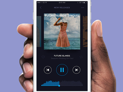 DailyUI #09 - Music Player album app berlin blue controls design ios music player spotify ui