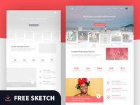 Airbnb landing page (Freebie Sketch file)