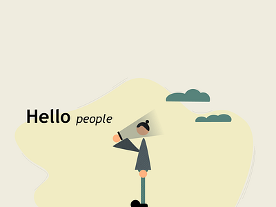 Hello People design graphic design illustration vector
